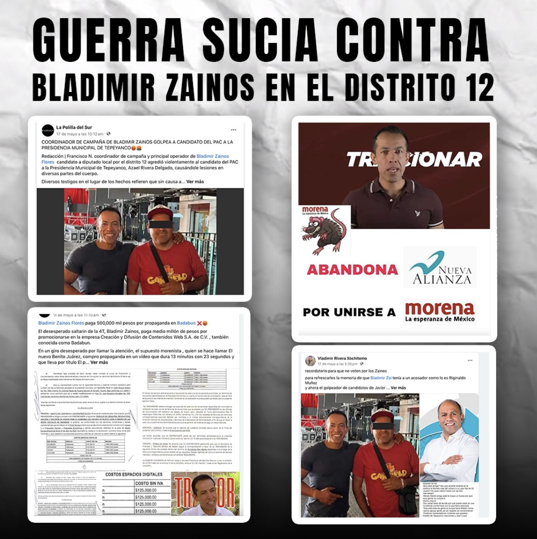 Arrecia campaña negra vs Bladimir Zainos